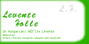 levente holle business card